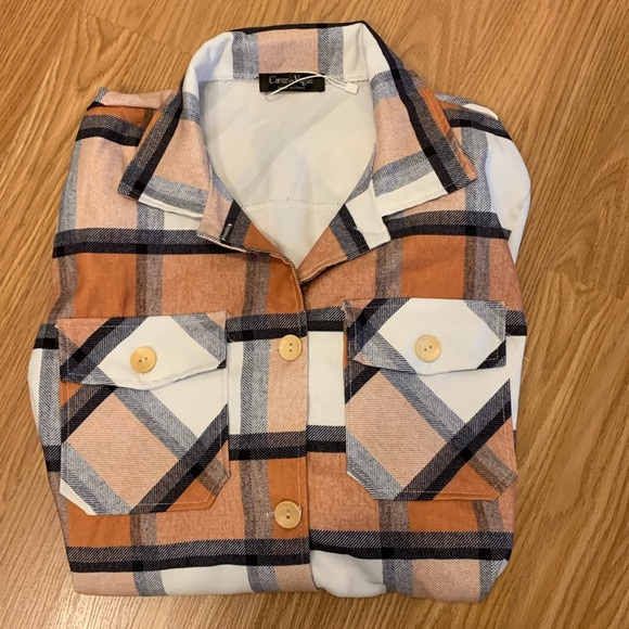 NWOT COEUR DE VAGUE Plaid Shacket Jacket Shirt size XXL - Picture 12 of 12